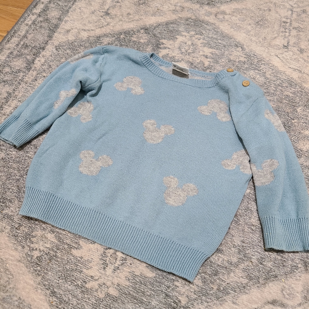 Disney Light Blue Sweater with Mouse Design